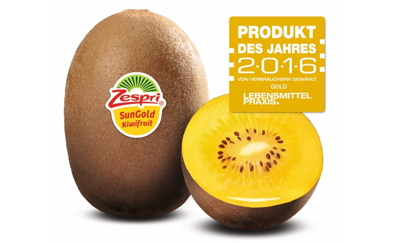 Kiwi Zespri® SunGold prodotto dell’anno 2016 in Germania